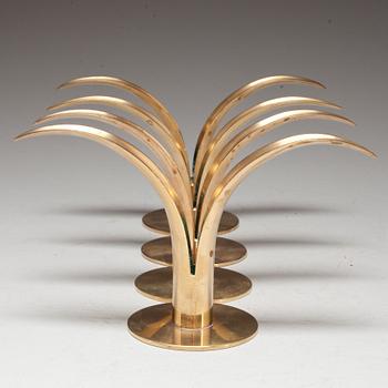 LJUSSTAKAR, 4 st, "Lilja", Ivar Ålenius Björk, Ystad metall.