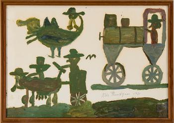 NILS "BJÖRNJÄGARN" RUNDGREN, mixed media on paper (2), signed Nils Rundgren and dated 1971.