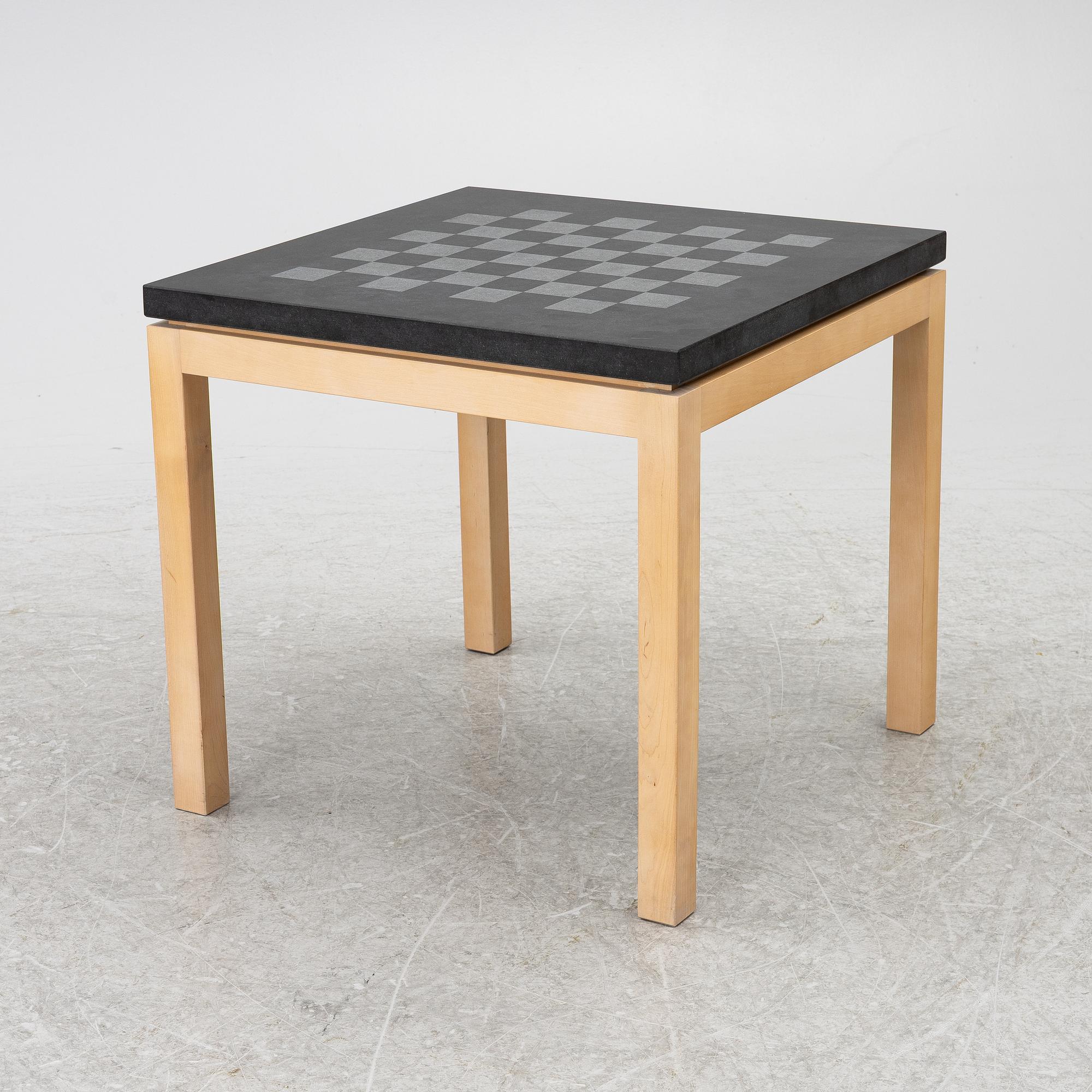 A coffee table with chessboard, 'Bläse', GAD.