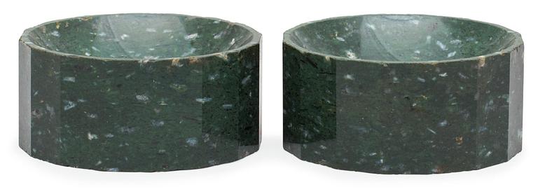 A pair of Swedish early 19th century porphyry salts.