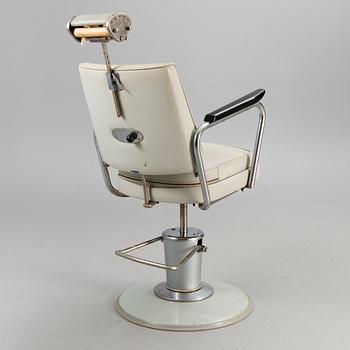A 1950s barber chair.