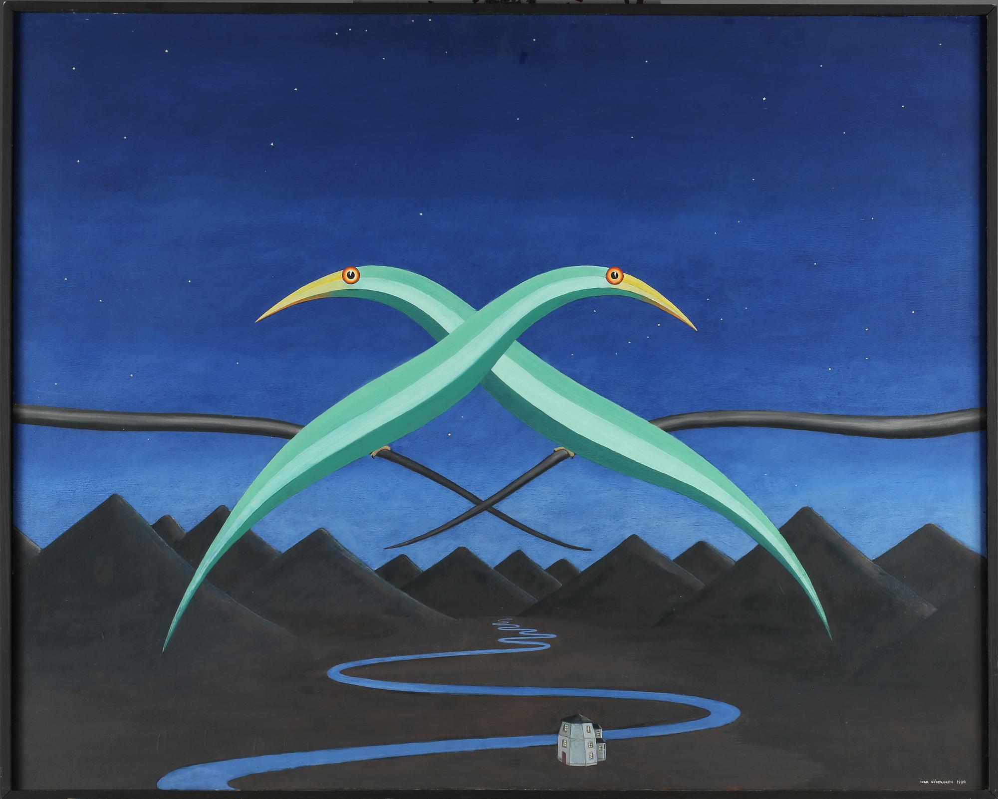 IVAR SÖDERGREN, olja på pannå, signerad och daterad 1990.