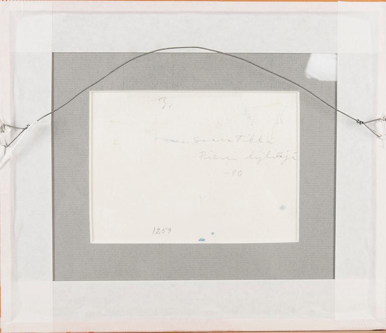 SAARA TIKKA, gouache, signerad och daterad -80 a tergo.