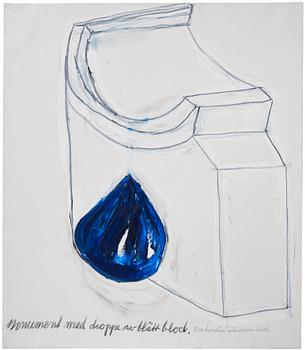 346. Torsten Andersson, 'Monument med droppe av blått blod. Den kreativa människans blod'.