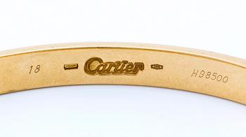 Cartier "Love" armband 18K guld, storlek 18, inköpt år 2000 i Hongkong.