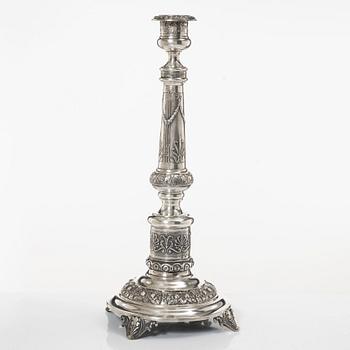 Candelabrum, silver, Isaac (Icek) Ehrlich, Warsaw, circa 1900.