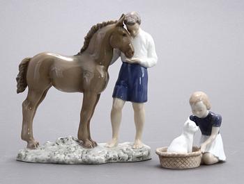 PARTI FIGURINER, 9 st, porslin, Bing & Gröndahl.