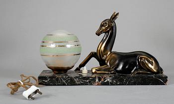 BORDSLAMPA, art deco, 1930/40-tal.