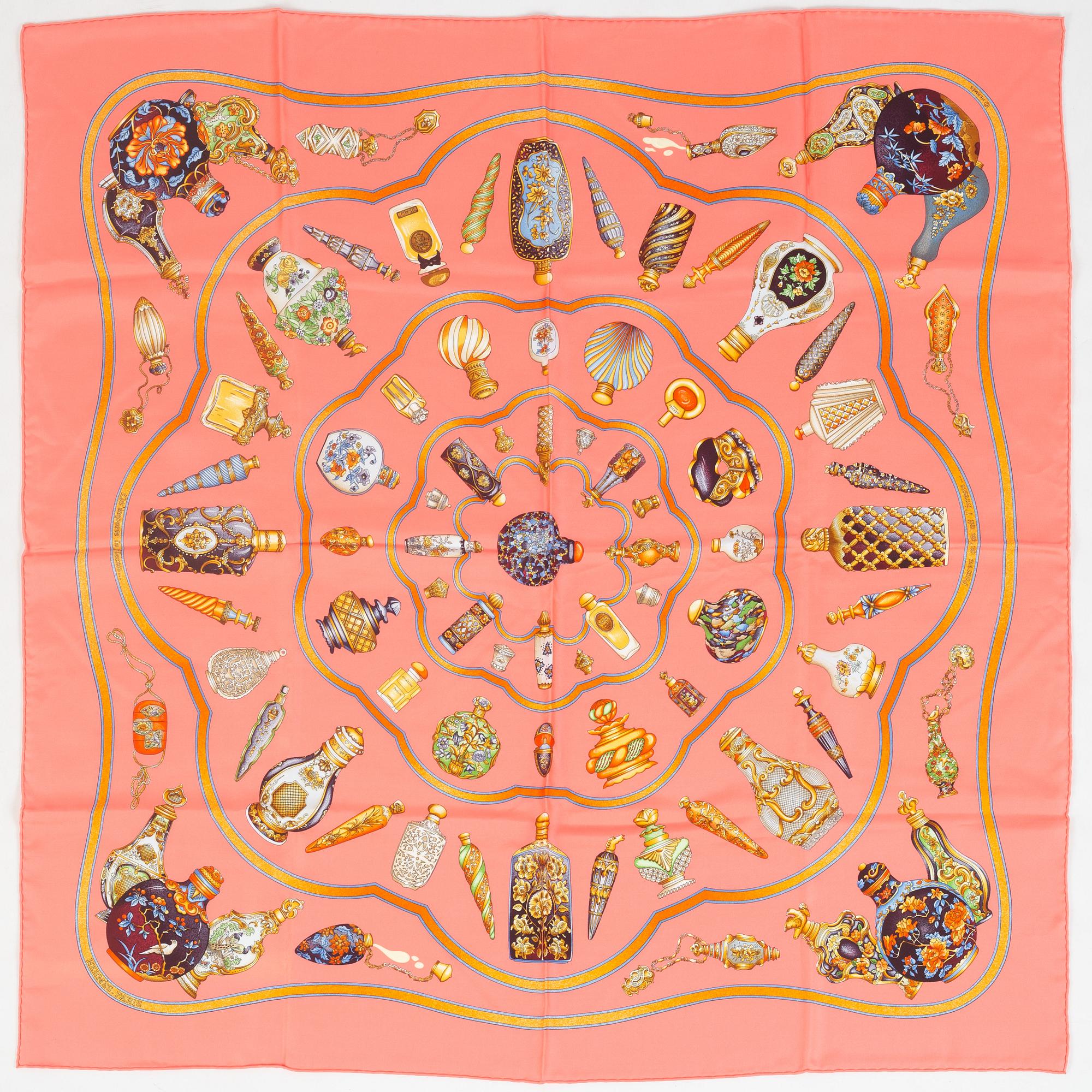 Hermès, scarf, "Qu'importe le flacon".