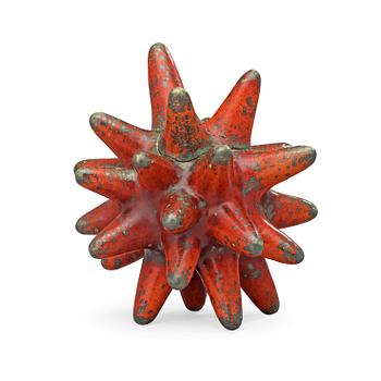 A Hans Hedberg faience sculpture of a sea-urchin, Biot, France.