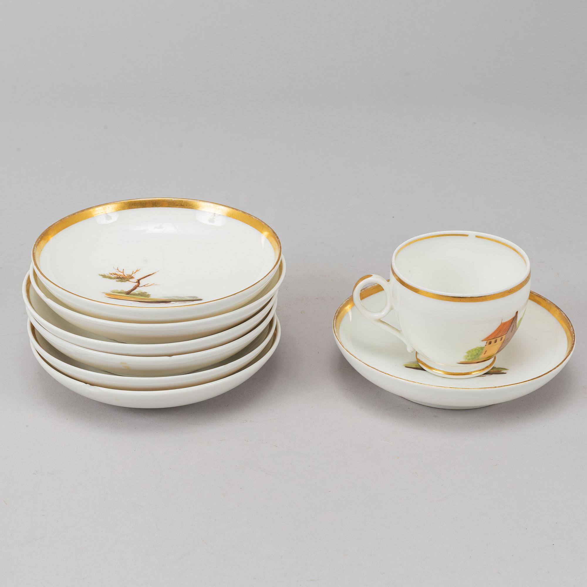 A French part coffee and tea service, empire, early 19th century (18 pieces).