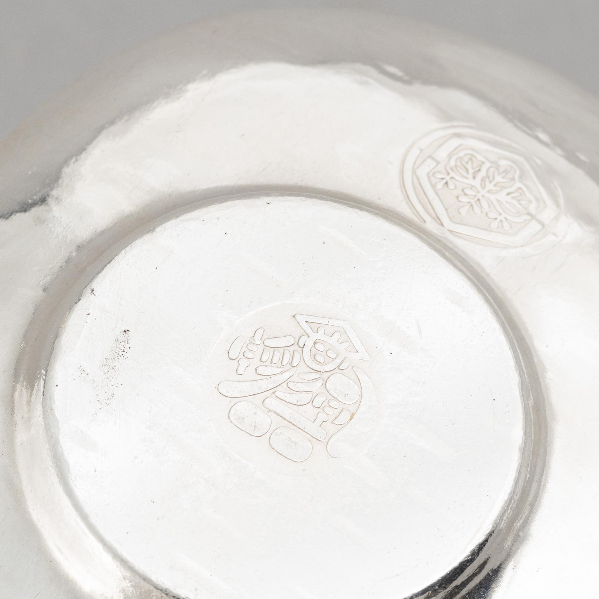 Fat, tre stycken, silver, Japan, 1900-tal.