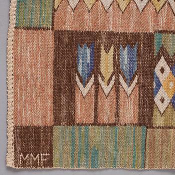 MÄRTA MÅÅS-FJETTERSTRÖM, VÄVNAD, "Crocus", inplock på linnebotten, ca 69 x 151 cm, signerad MMF.