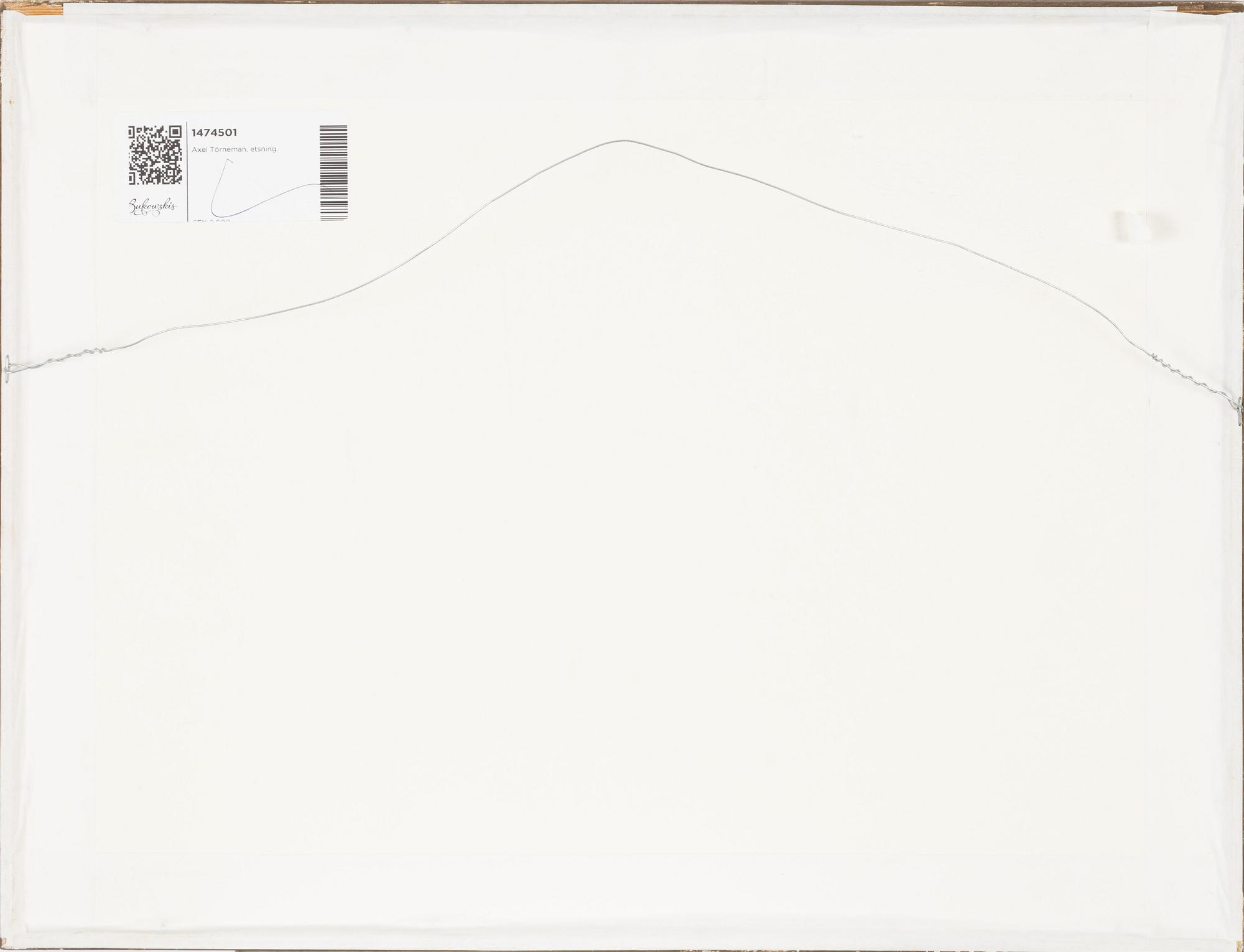 Axel Törneman, etching, signed.