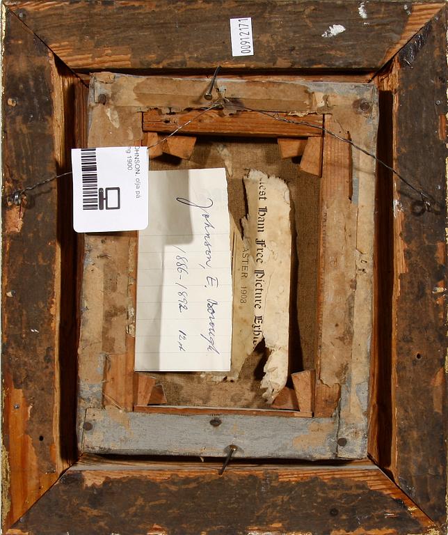 E BOROUGH JOHNSON, olja på duk, sign. England omkring 1900.