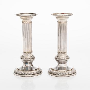 A pair of silver candlesticks, Kultateollisuus, Turku 1973.