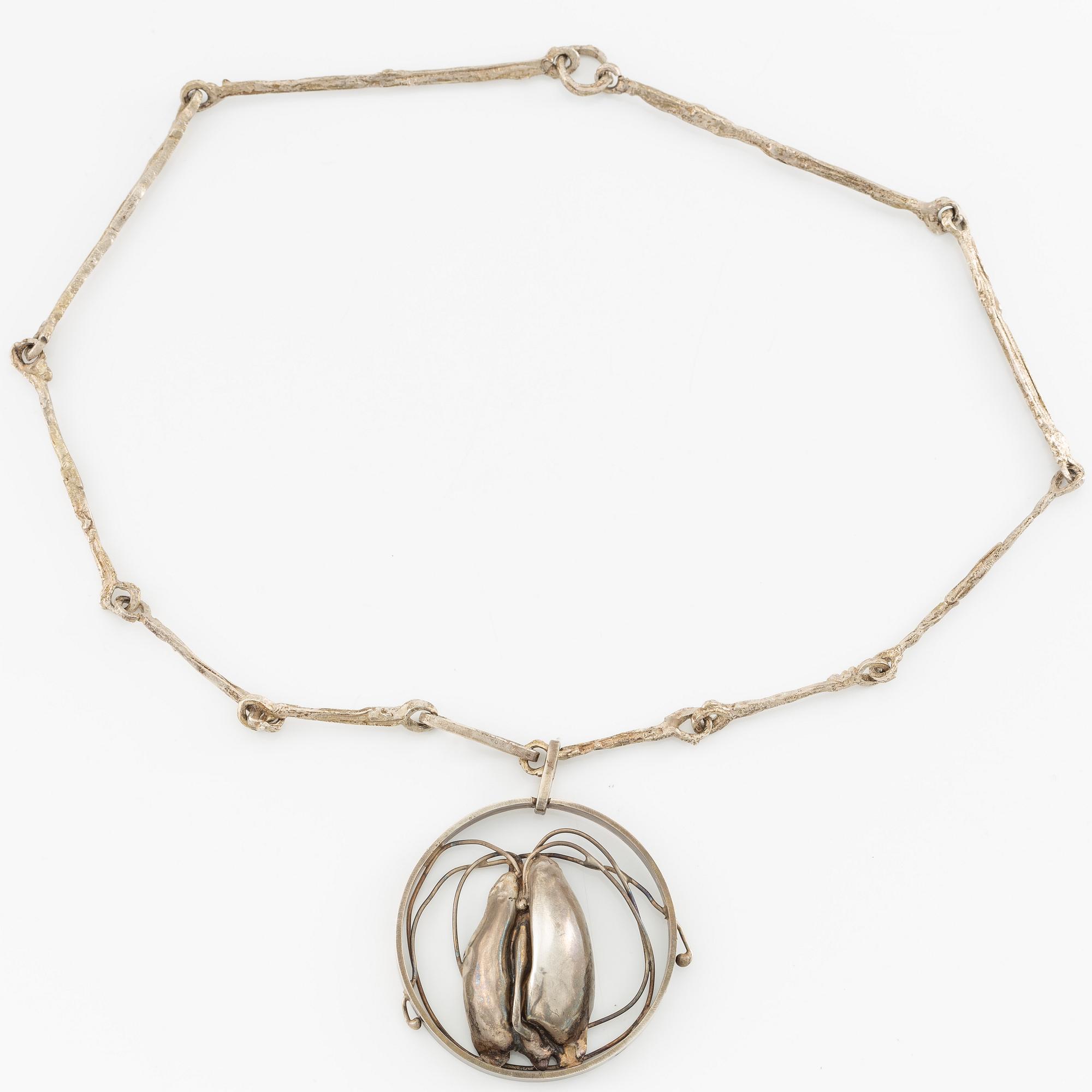Lars Arby, chain with pendant, sterling silver, Gothenburg among others 1978.