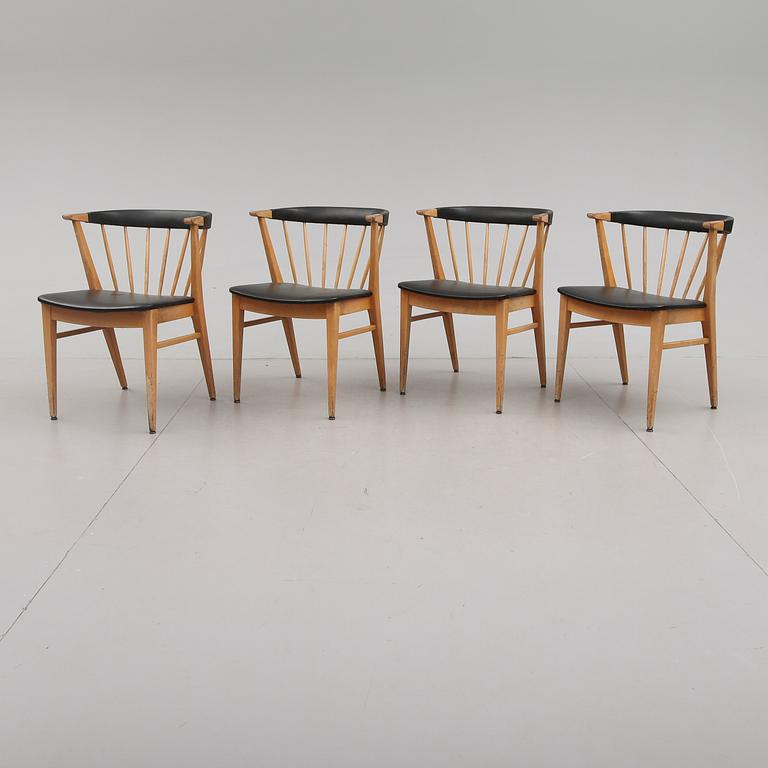 KARMSTOLAR, 4 st, Bertil Fridhagen, Bodafors, 1950-tal.