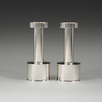 A pair of Sigurd Persson sterling candlesticks, Stockholm 1965.