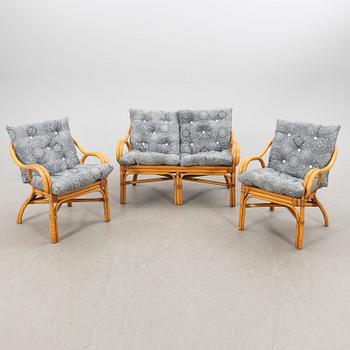 Möbelgrupp, 4 delar, rotting, 1900-talets senare del.