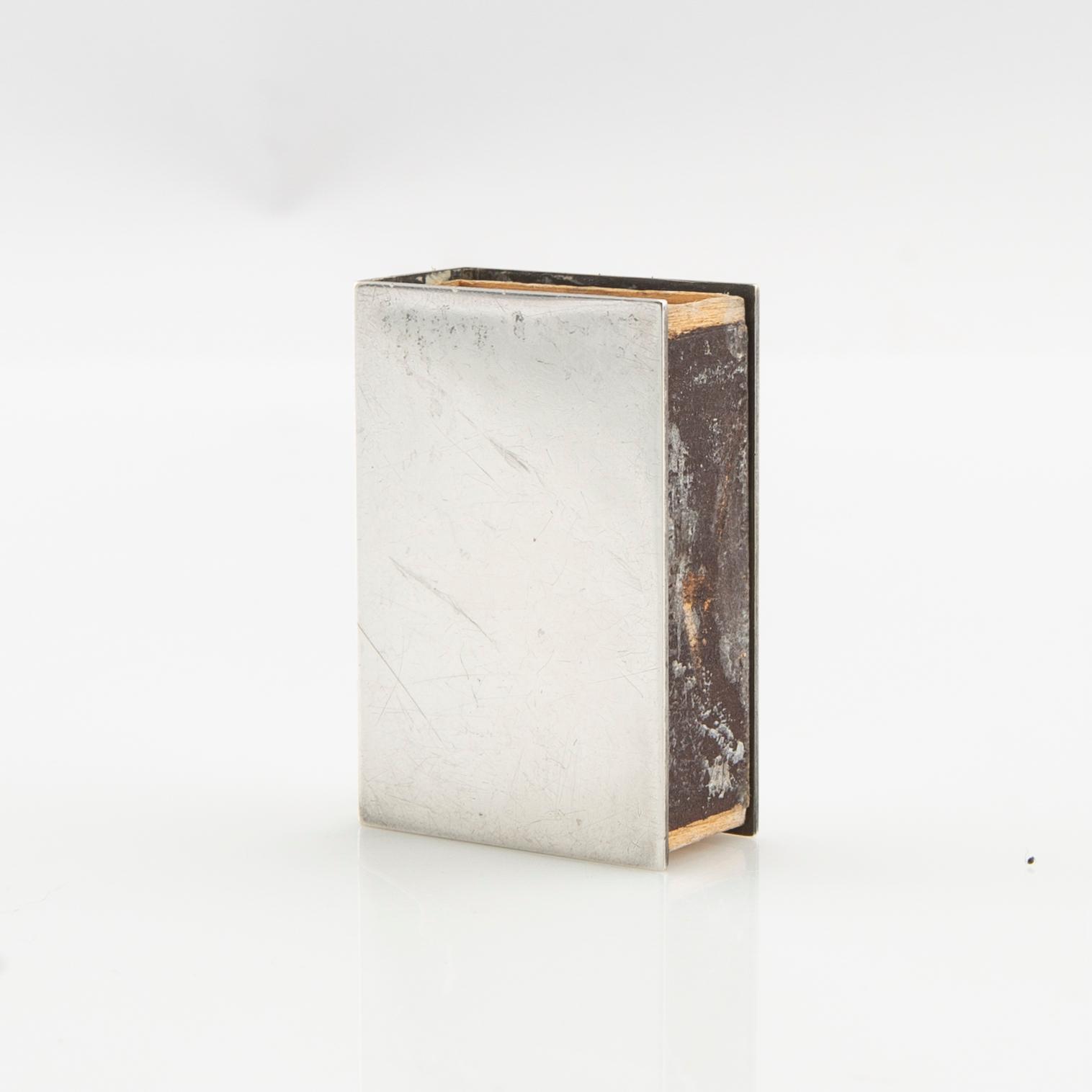Wiwen Nilsson, Case of sterling silver for a matchbox, Lund 1959.