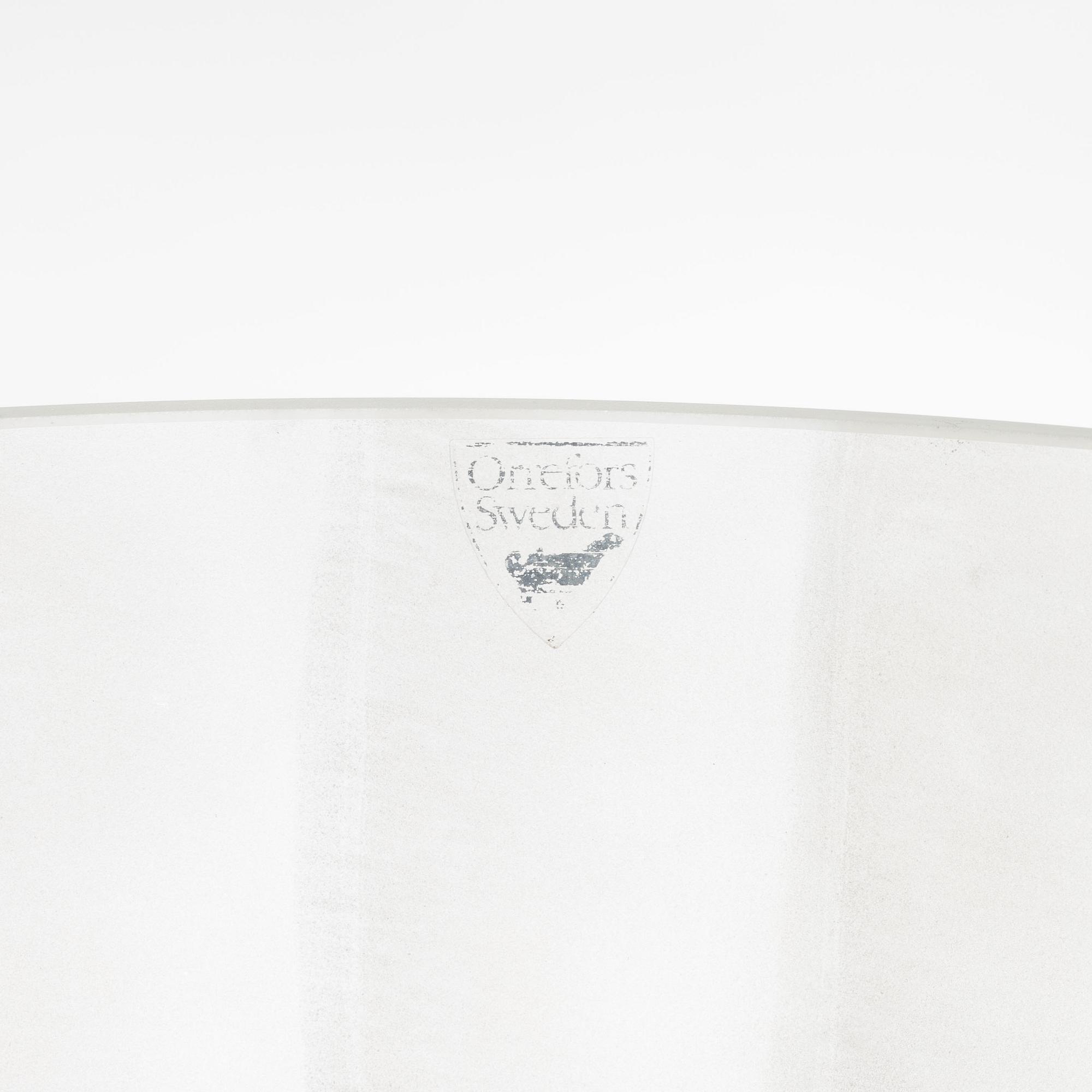 Ingegerd Råman, s sandblasted and enamel-painted glass vase, Orrefors.