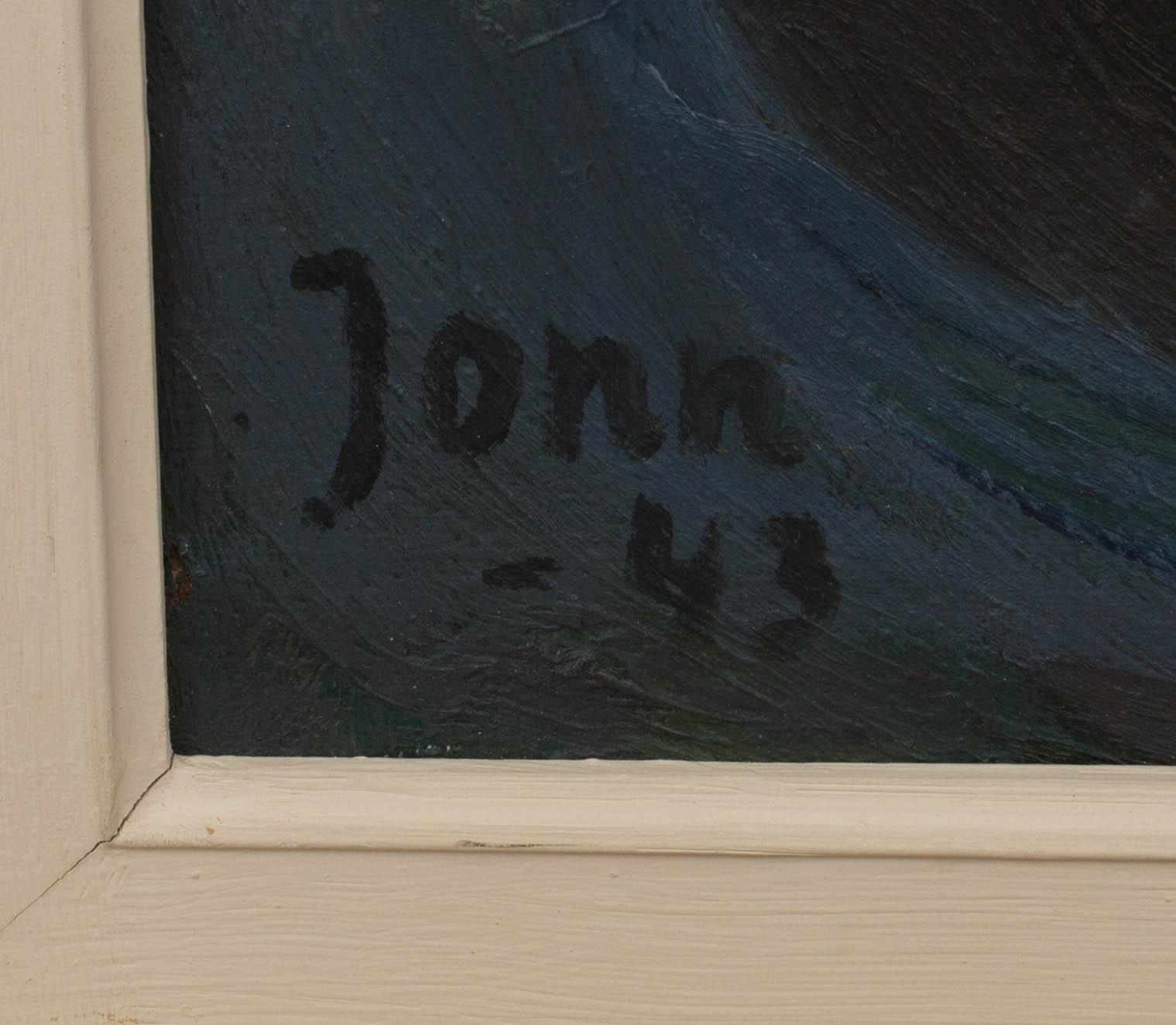 GUNNAR JONN, olja på pannå, signerad och daterad -43.