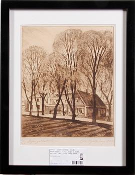 HJORTZBERG, OLLE, etsningar, 2 st, sign o numr 41/100, dat 1919 resp 1922.