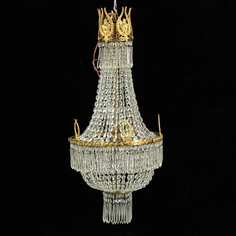 An Empire-style ceiling lamp, first half of the 20th century.