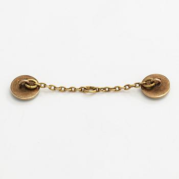 Kultanapit, 14K (56) kultaa, emalia, Pietari, vuosidan vaihde 1800/1900.