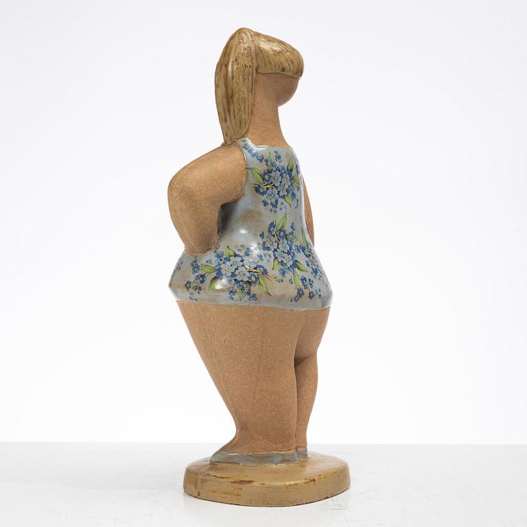 Lisa Larson, a 'Dora' stoneware figurine, from the 'ABC-flickor' series, Gustavsberg.