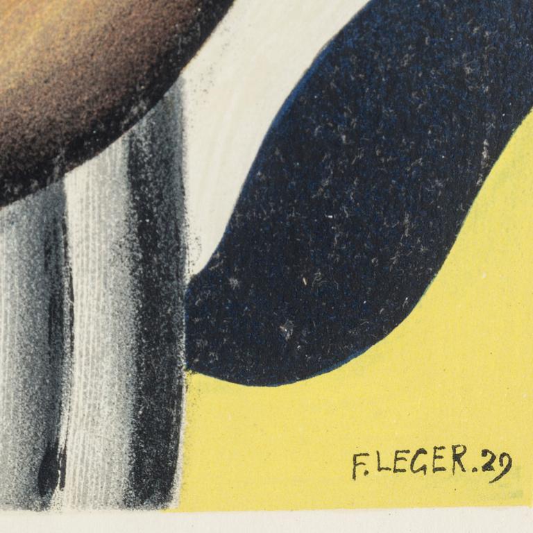 FERNAND LÉGER, efter, färglitografi, signerad i trycket och daterad -29, ur Derrière le Miroir nr 79-80-81, 1955.