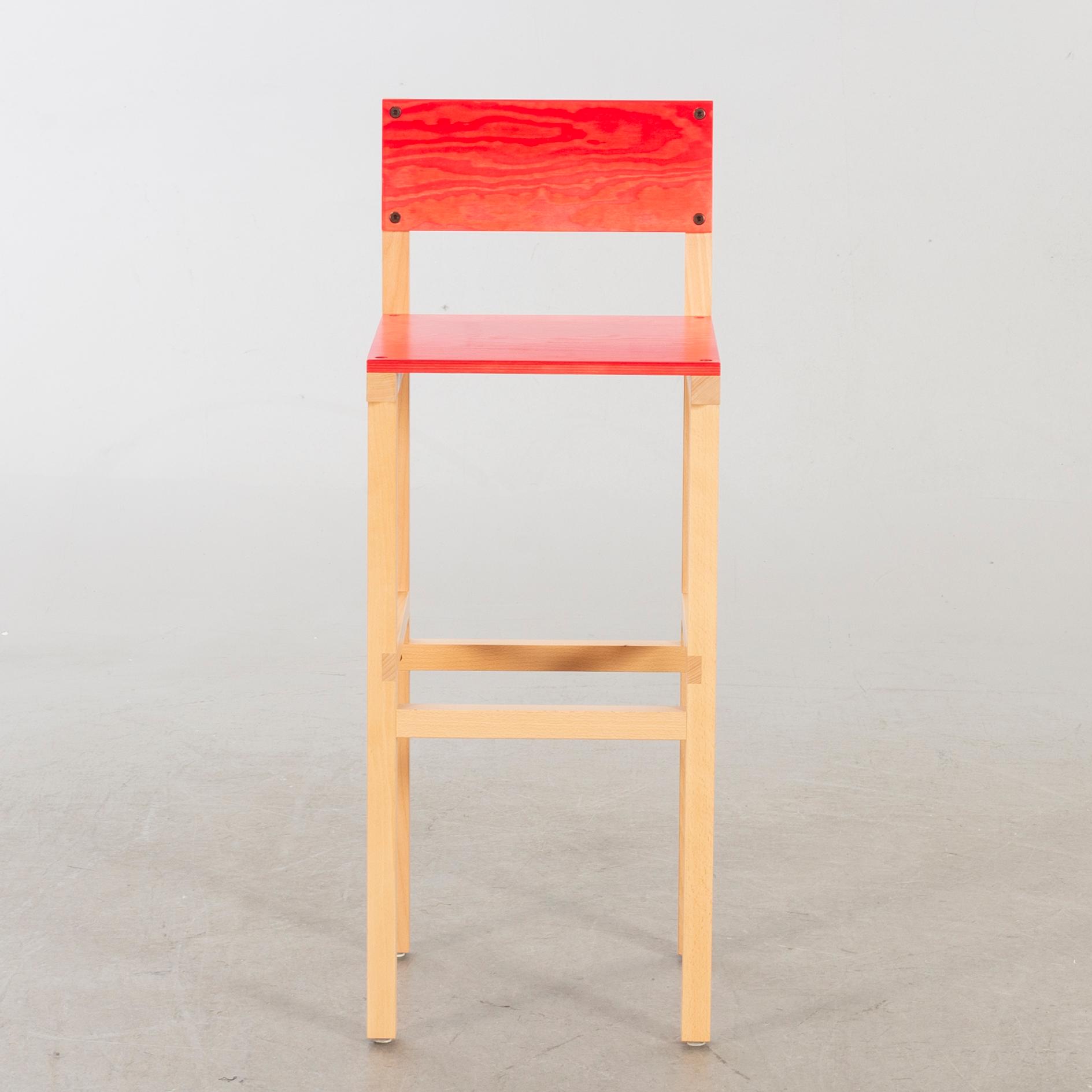 FREDRIK PAULSEN, "Röhsska"Designbaren,bar stool, Blå Station 2020, Bar stool 13/18.