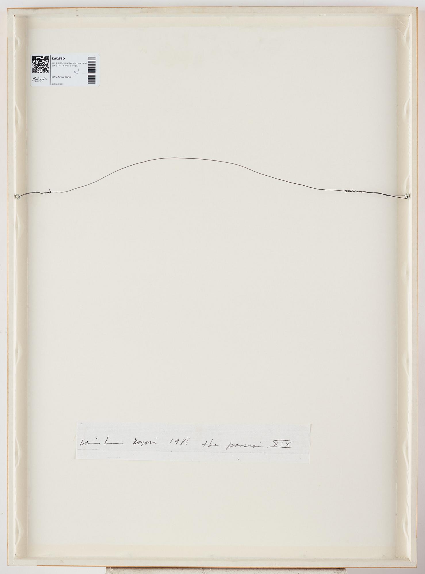 JAMES BROWN, drawing signed and dated 1988 on verso.