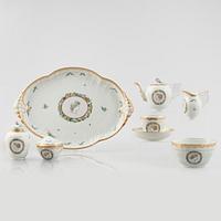 An eight piece 'Tete a tete' teaservice, Royal Copenhagen, 'Juliane-Marie', 1905-20.