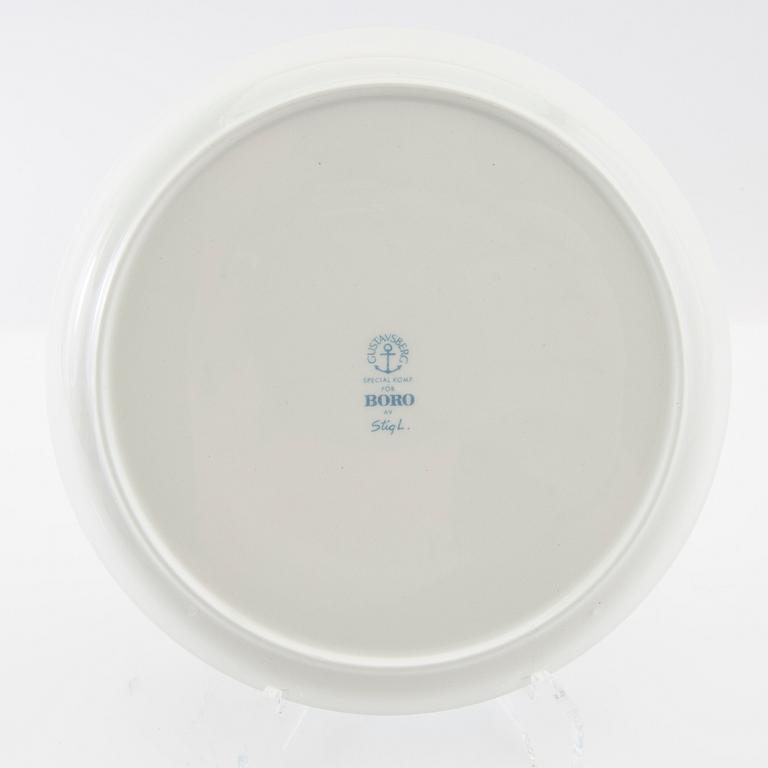 Stig Lindberg, tea cups 8 pcs "Boro" Gustavsberg stoneware 1960s.