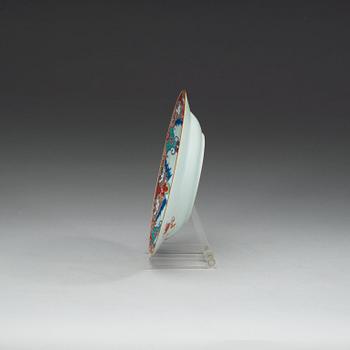 TALLRIKAR, sex stycken, kompaniporslin. Qing dynastin, Qianlong (1736-95).