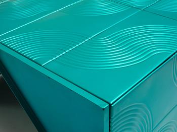 David Taylor, soffbord, unikt, "Aluminium Coffee Table", Studio Mellösaverken, Sverige, 2025.