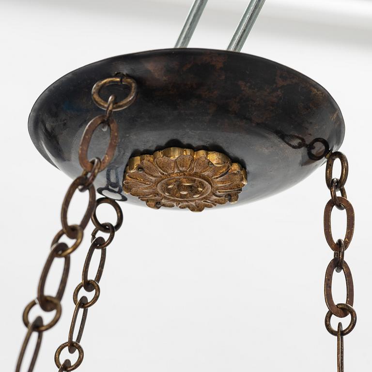 A Swedish  Empire style six light hanging-lamp, late 19th century /year 1900.