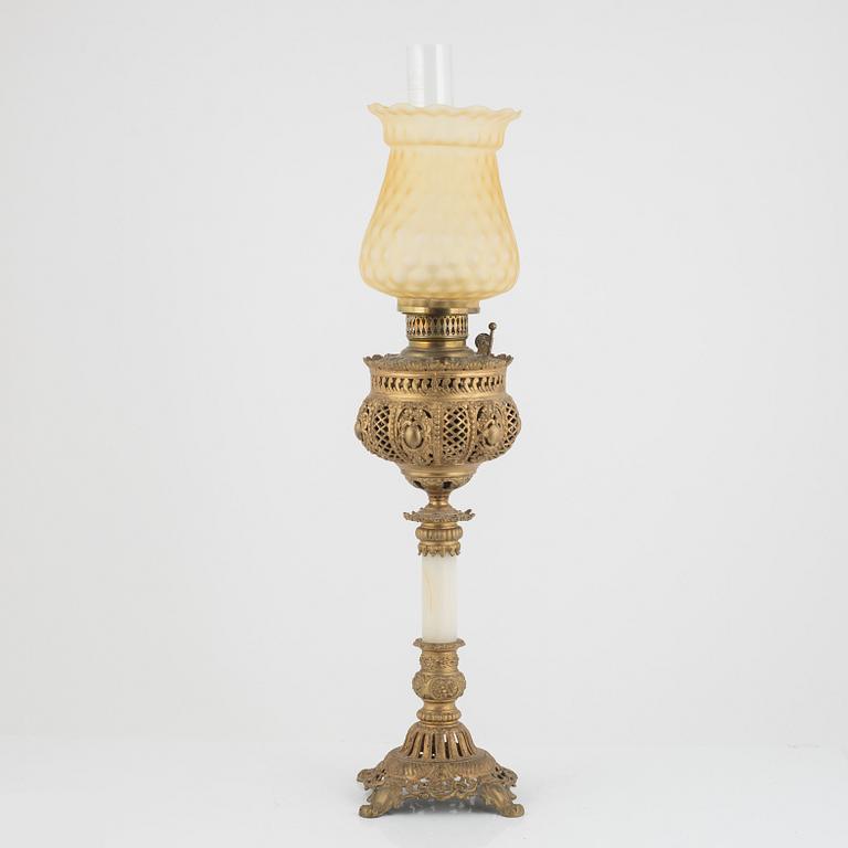 A karosene lamp, porssibly germany, late 19th century.