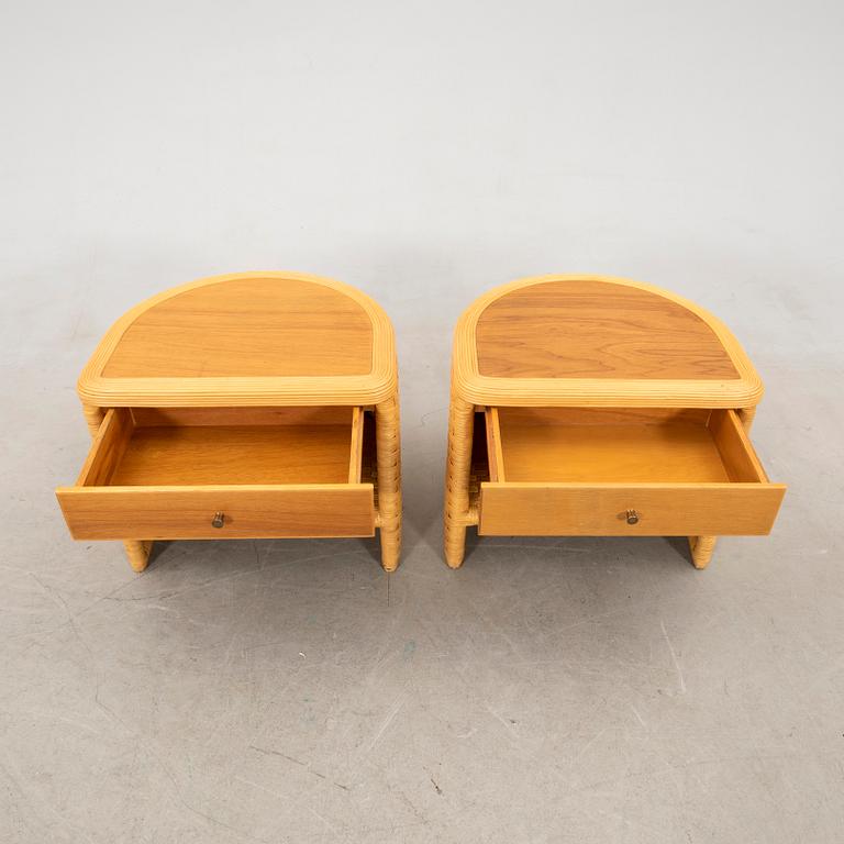 Bedside tables, a pair, late 20th century.