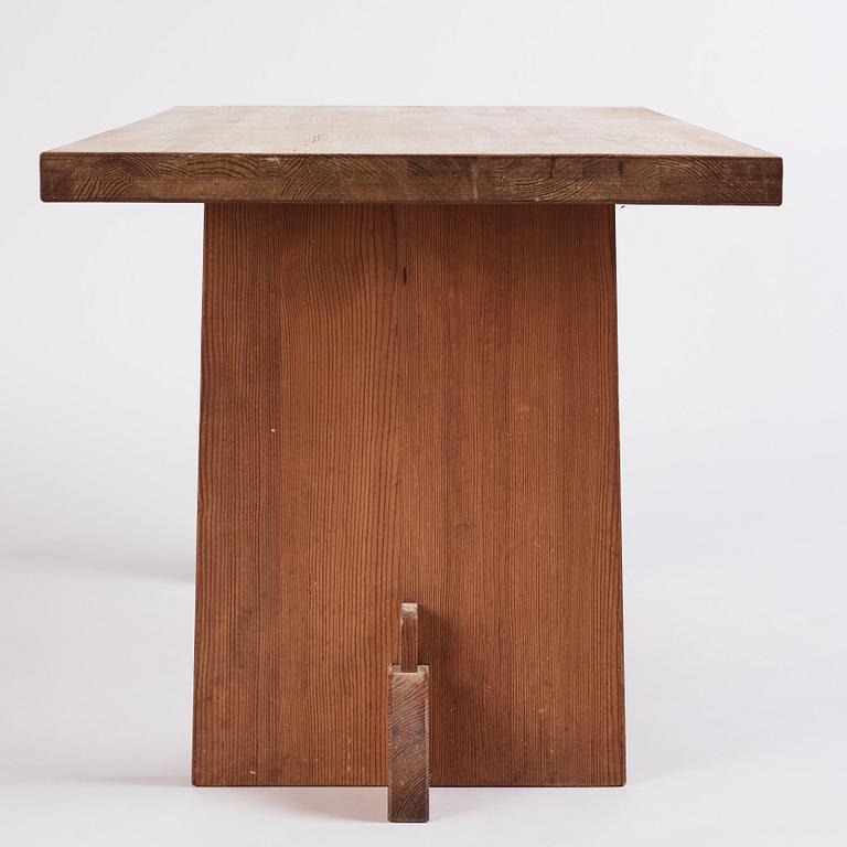 Axel Einar Hjorth, a stained pine 'Lovö' table, Nordiska Kompaniet, Sweden 1930s.
