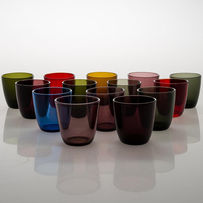 TAPIO WIRKKALA, DRICKSGLAS "4090", 14 st, glas. Iittala, mitten av 1900-talet.