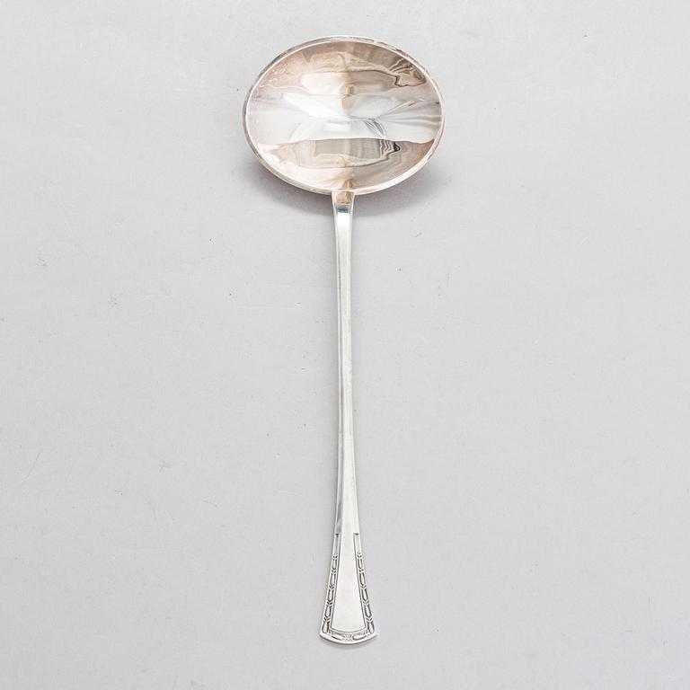 Tillander, silver ladle, 'Käpy' (Cone), Helsinki 1974. Designed by Vilho Ellenberg in the 1920s.