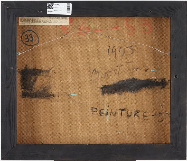 HARRY BOOSTRÖM, oil on panel, signed Booström, dated 1953 on verso.