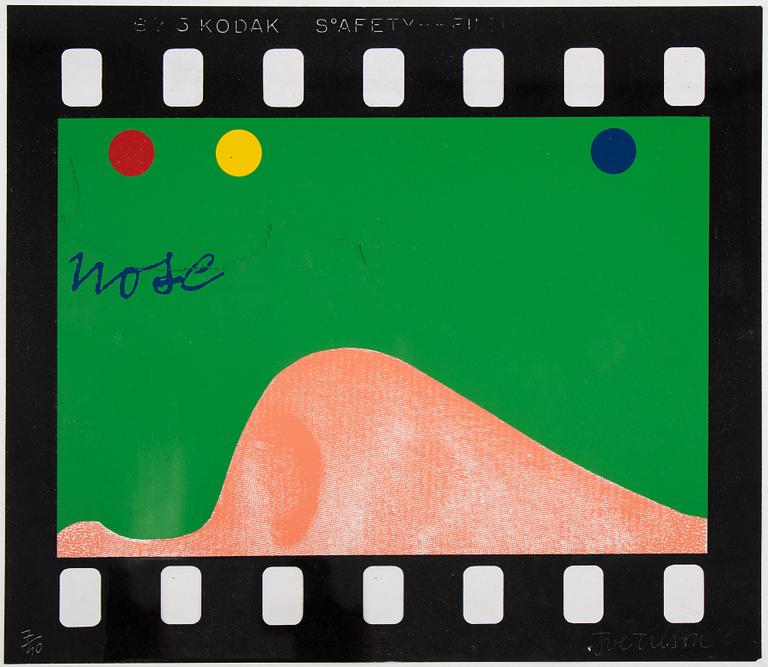 Joe Tilson, färgserigrafier och résin, 5 st, 1968, signerade 7/40.