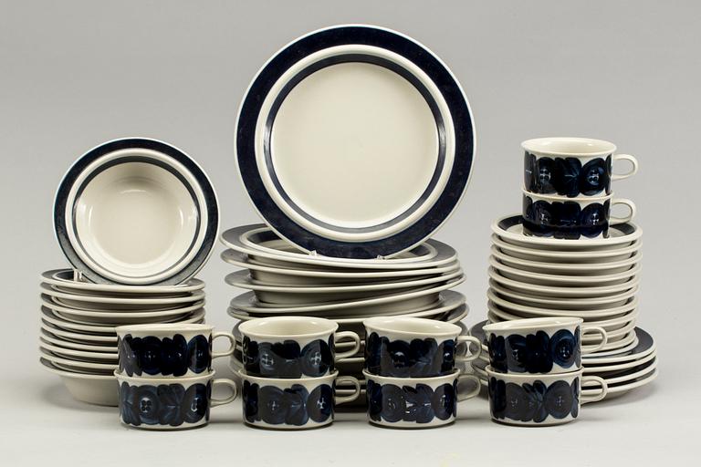 SERVIS, 33 delar, stengods, "Anemone",  Ulla Procope, Arabia.