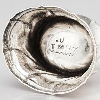 Andreas Öhrman, saltkar, ett par, silver, Stockholm 1756. Rokoko.