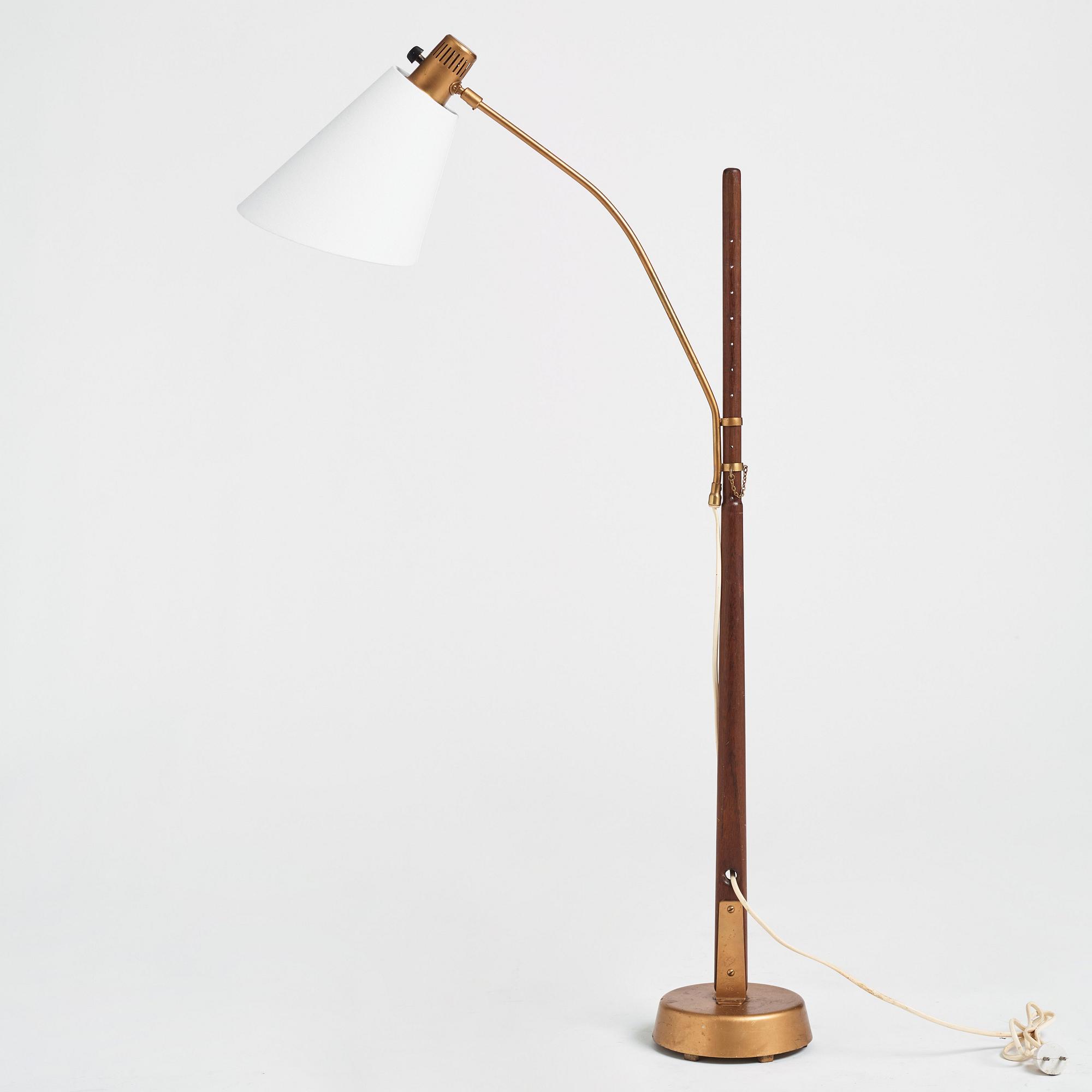 Hans Bergström, golvlampa, modell "539", ateljé Lyktan, Åhus 1940-50-tal.