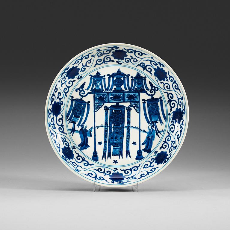 SKÅLFAT, porslin. Qing dynastin med Wanlis sex karaktärers märke (1573-1619).